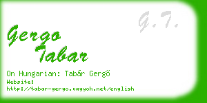 gergo tabar business card