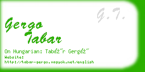 gergo tabar business card